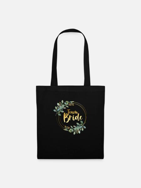Team Bride Shirts - Stoffbeutel - Schwarz