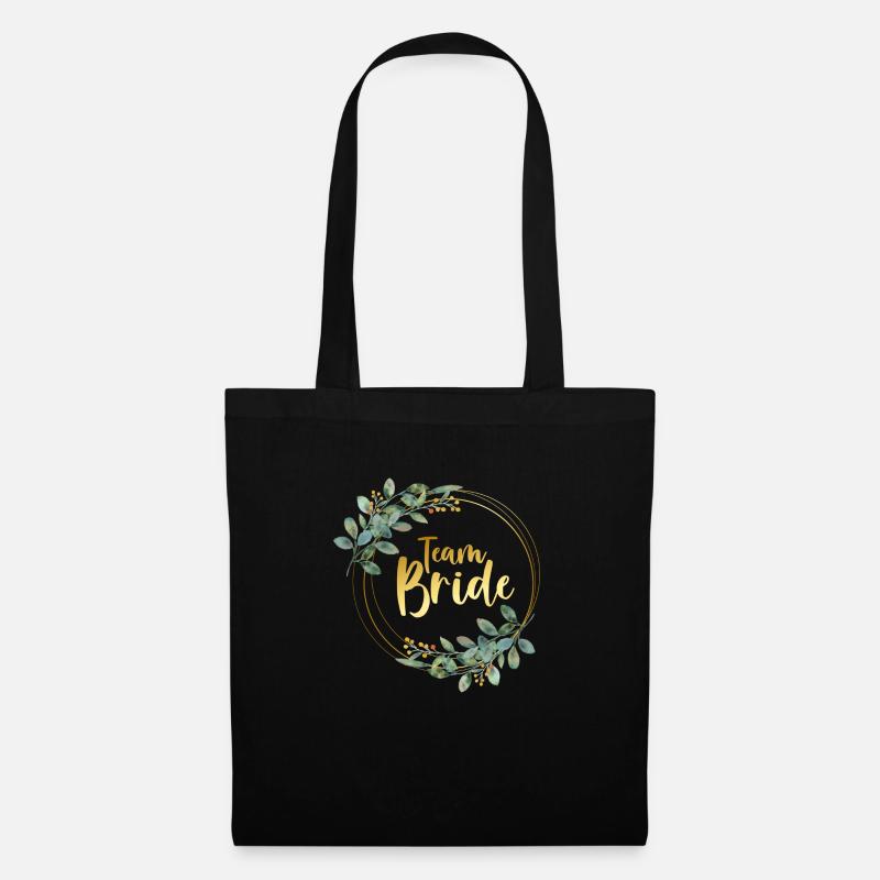 Team Bride Shirts - Stoffbeutel - Schwarz