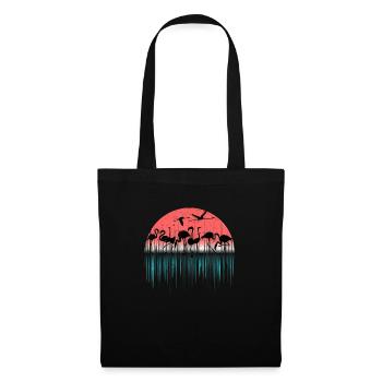 Tropical Flamingos Summer Island Flamingos - Tote Bag - black - Front