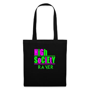 High-Society-Rave - Stoffbeutel - Schwarz - Vorne