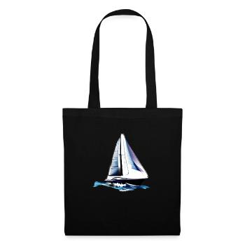 voilier voilier voilier voilier voilier voilier - Sac en tissu - noir - Devant