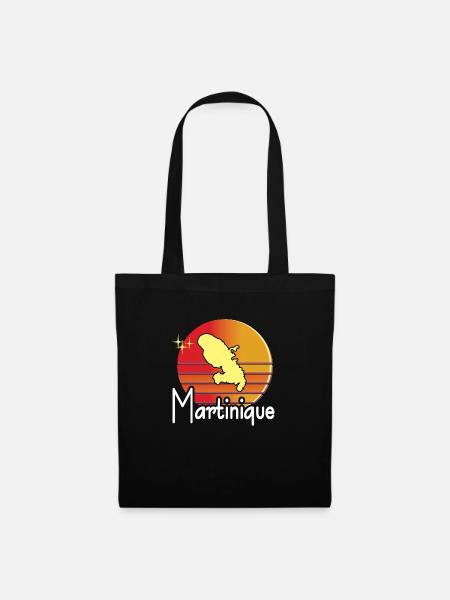 belle idée de Cadeau Original de la Martinique - Sac en tissu - noir