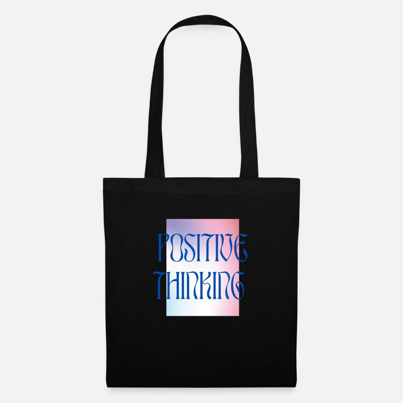 Positive Thinking - Colourful - Tote Bag - black