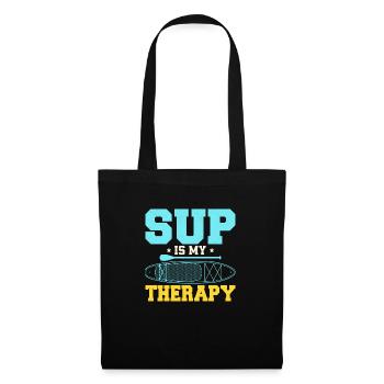 SUP Is My Therapy Stand Up Paddling Board - Stoffbeutel - Schwarz - Vorne