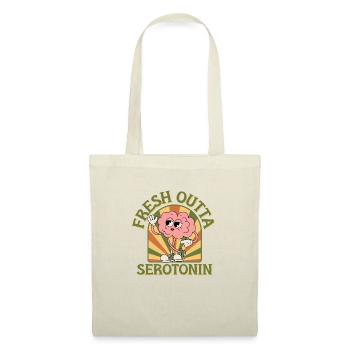 fresh outta serotonin, funny retro mascot - Tote Bag - nature - Front