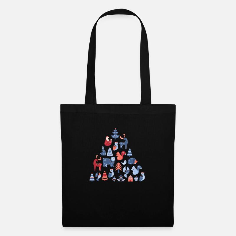 Scandinavian inspired Christmas tree - Tote Bag - black