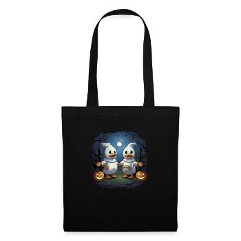 Cute Halloween Geese in Ghost Costume Halloween - Tote Bag - black - Front