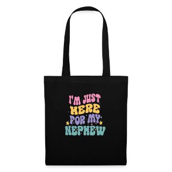i'm Just Here For My Nephew funny Vintage groovy - Sac en tissu - noir - Devant
