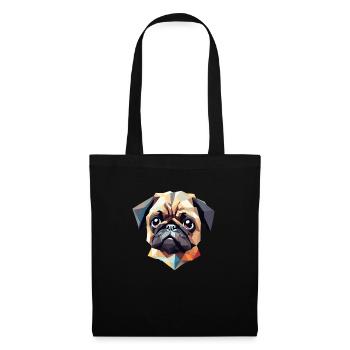 Little pug, big art - Tote Bag - black - Front