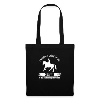 Cavalier - Frôler la perfection - Sac en tissu - noir - Devant