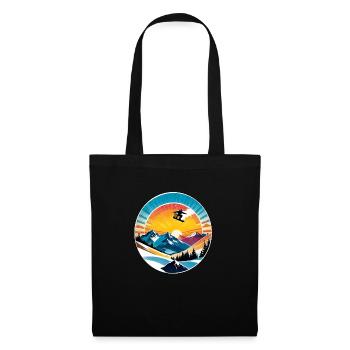 snowboard neige et ski - Sac en tissu - noir - Devant