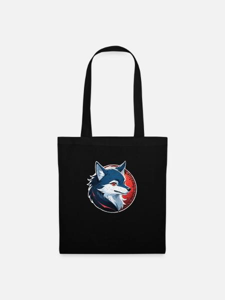Wolf Tattoo - Stoffbeutel - Schwarz