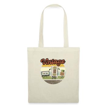 cassette audio dvd vintage - Sac en tissu - nature - Devant
