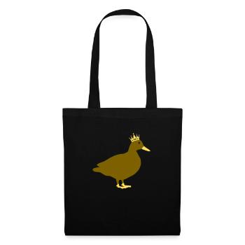 ente comic king - Stoffbeutel - Schwarz - Vorne