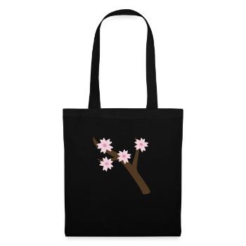Branche de Sakura - Sac en tissu - noir - Devant