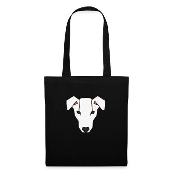 Jack Russell Faces 3a - Stoffbeutel - Schwarz - Vorne