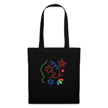 Couleur heureuse - Sac en tissu - noir - Devant
