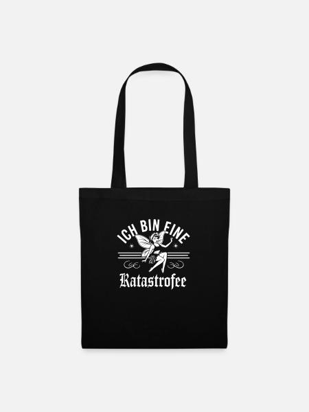 Ich bin eine Katastrophe - Tote Bag - black