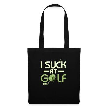 I Suck At Golf Amateur Golfer - Stoffbeutel - Schwarz - Vorne