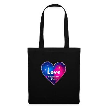 Love beyond the Stars Heart Design - Tote Bag - black - Front