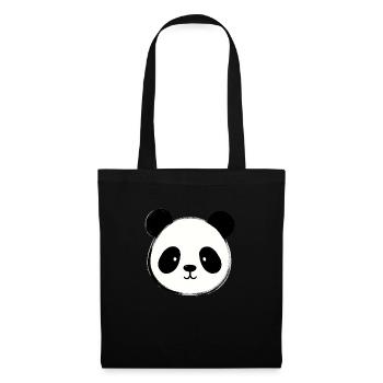Süßer Panda - Stoffbeutel - Schwarz - Vorne