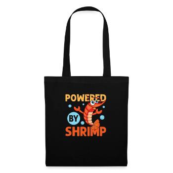 Powered By Shrimp Shrimp Lover Seafood - Stoffbeutel - Schwarz - Vorne