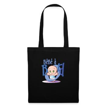 Bébé à bord - Sac en tissu - noir - Devant