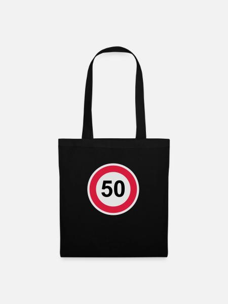 50 Jahre - Stoffbeutel - Schwarz