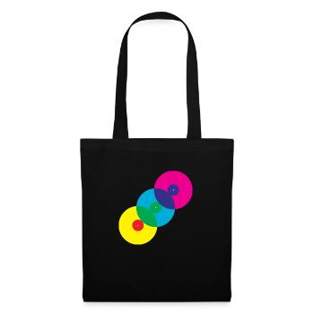 Vinyl Records (Diagonal) - Tote Bag - black - Front