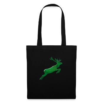 Le cerf saute dans le vert - Sac en tissu - noir - Devant