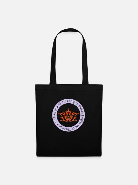 Tee shirt Bio Femme Ho oponopono - Sac en tissu - noir