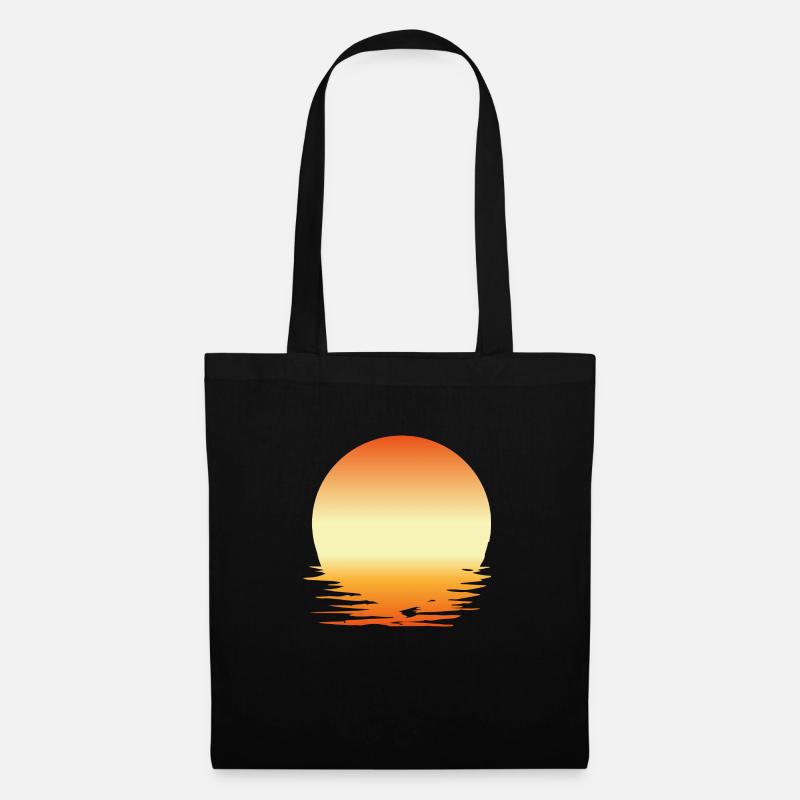 Sonnenuntergang - Stoffbeutel - Schwarz