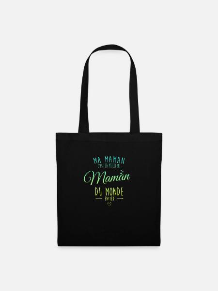 Meilleur maman du monde entier - Sac en tissu - noir