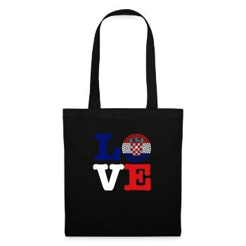 COEUR CROATIE - Sac en tissu - noir - Devant