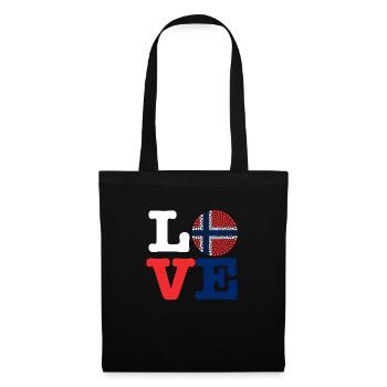 COEUR NORVÈGE - Sac en tissu - noir - Devant