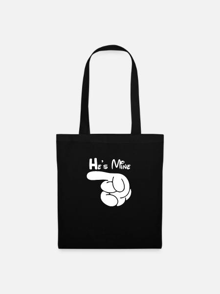 He belongs to me funny sayings - Tote Bag - black