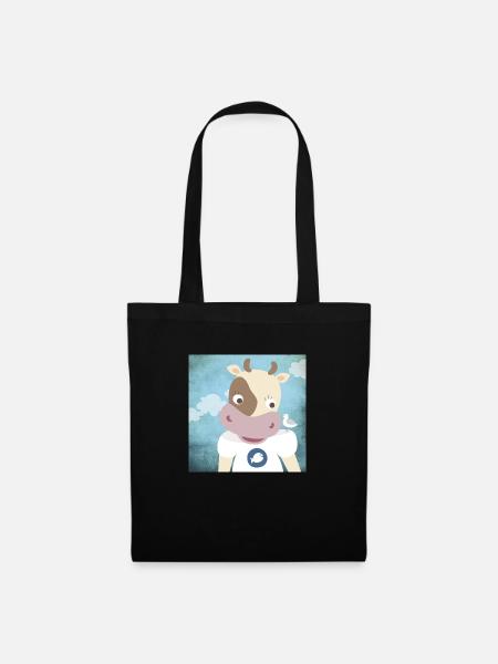 Poster Pépinière de vache Ahoy Moin - Sac en tissu - noir