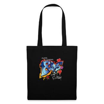 18 ans - Sac en tissu - noir - Devant