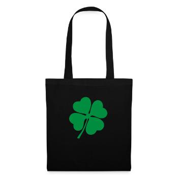 Trèfle irlandais de - Sac en tissu - noir - Devant