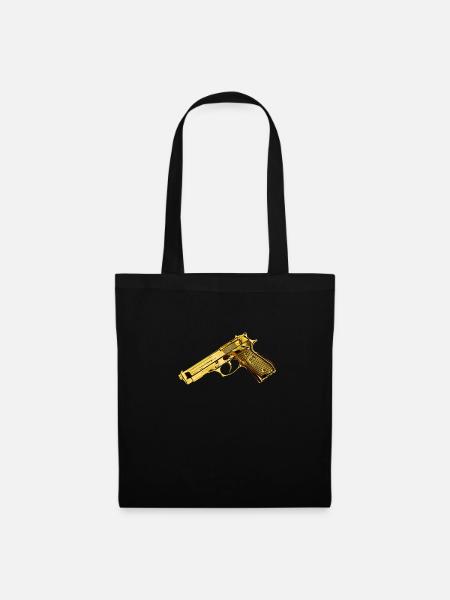 gun - Stoffbeutel - Schwarz