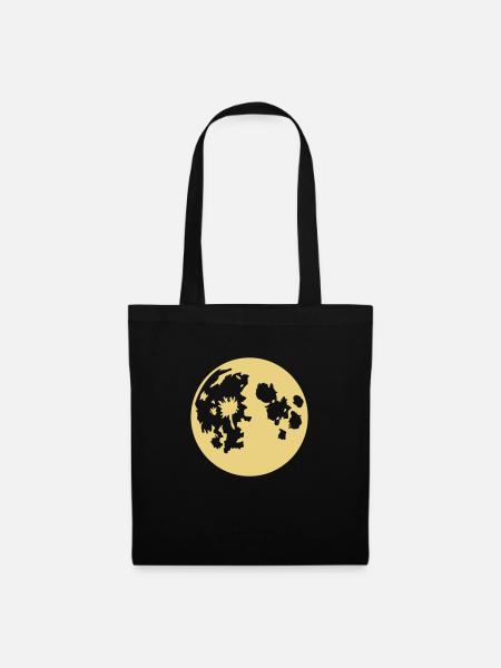 Mond - Stoffbeutel - Schwarz