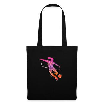 femelle football de - Sac en tissu - noir - Devant
