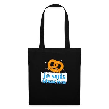je suis alsacien strasbourg colmar mulhouse cadeau - Sac en tissu - noir - Devant