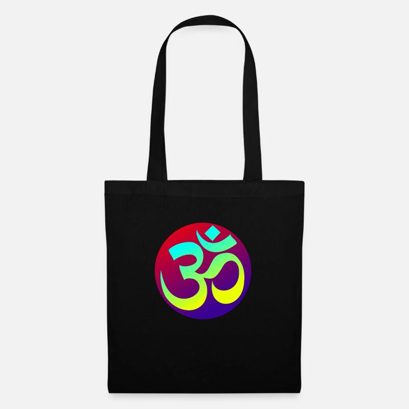 Om Goa Psytrance - Stoffbeutel - Schwarz