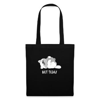 Cat today not laziness lazy gift cats - Tote Bag - black - Front