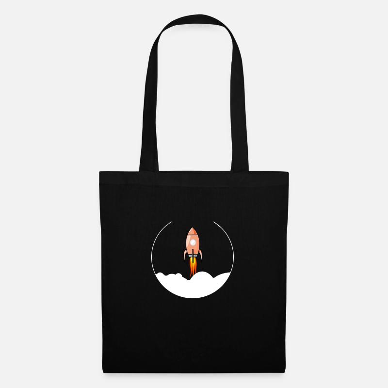 Retro Rocket - Space Space - Nasa - Tote Bag - black