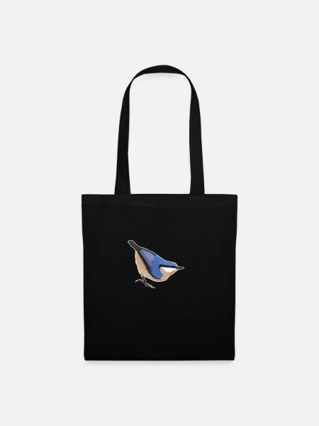 jz.birds nuthatch bird design - Tote Bag - black