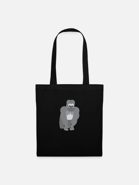 Großaffe Ridgeback Gorilla - Stoffbeutel - Schwarz