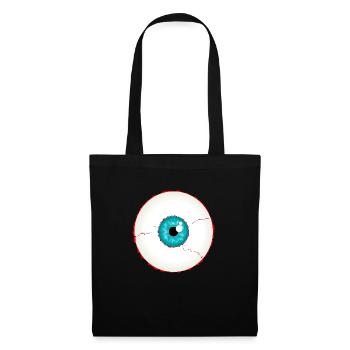 Eyeball turquoise blue (DDP) - Tote Bag - black - Front