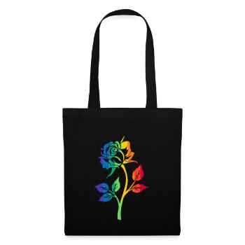 RAINBOW ROSE - Tote Bag - black - Front